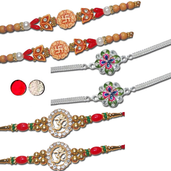 "Set of Rakhis - code S01 - Click here to View more details about this Product